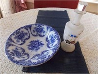 Meissen Germany Bowl & Frosted Perfume Bottle