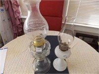 Milk Glass & Peanut Oil Lamp
