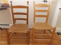 2 Flat Back Chairs