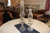 2 Clear Oil Lamps