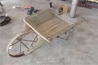 Wooden Wheelbarrow w/Steel Wheel