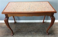 QUEEN ANNE STYLE GRANITE TOP LIBRARY TABLE