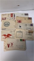 Lot of ephemera, letters, air mail, first days