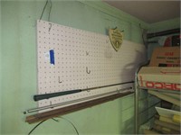 peg board 48"x14", contents included