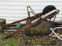 metal wheelbarrow