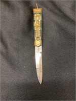 Unique knife with gold inlay in the handle on