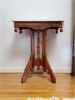 Marble Topped Eastlake End Table