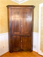 Tall Antique Cherry Corner Cabinet