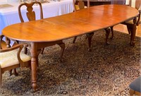 Antique Walnut Circle Dining Table