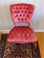 Bright Red Tufted Chair