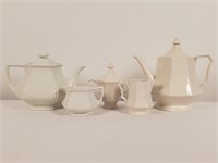 Set of Cream Colored Tea Dishes