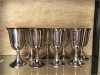 Set of 8 Silver plated cordials, FB Rogers