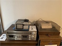 Vintage stereo equipment and vintage TV
