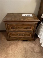 Wood night stand, 2 drawers, approx.