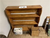 Wooden book case and 2 organizers