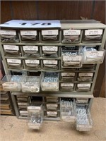 Plastic organizers with nuts, boats, Washers,