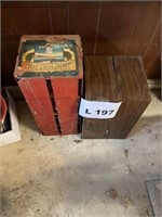 Vintage Randolph marketing company crate and