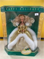 Happy Holidays Special Edition Barbie, Gold Gown