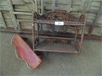 Wicker Shelf & Wooden Shelf