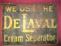 DeLaval Cream Separator Antique Metal Sign