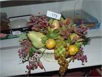 Ceramic Basket w/ Artificial Fruit