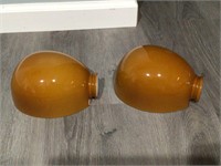 2 ANTIQUE GLASS GLOBES