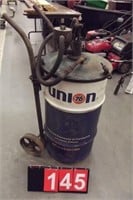 UNION 76 GREASE CART WITH BARREL AND PUMP