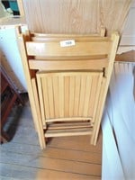 (3) Matching Wooden Folding Chairs
