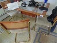 Glass Top Table & (3) Chairs