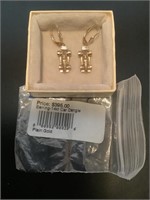 14 kt gold Indycar earrings