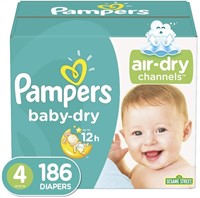 Size 4, 186 Count - Pampers Baby Dry Baby Diapers