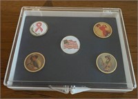 Set of 5 US Armed Forces Golf Ball Markers