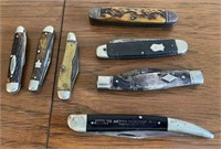 Lot of 7 Old Pocket Knives