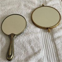 2 Small Antique Mirrors