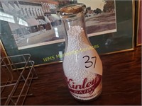 Kinley's 1qt. Milk Bottle