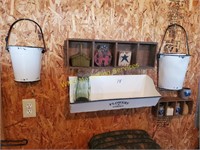 Craft Items on Wall, Porcelain Trough,