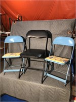 3 folding chairs  (at#8c)