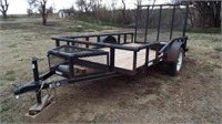 2 wheel trailer, fold down ramp,