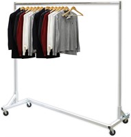 Simple Houseware Z-Base Garment Rack | Silver