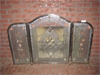 Triple Glass Panel Fireplace Screen-Some Small *