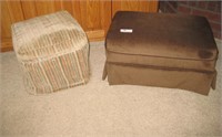 Ottoman & a Upholstered Milk Crate