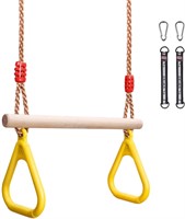 Trapeze Swing Bar with Rings  (Yellow)