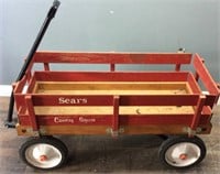 VTG. SEARS COUNTRY SQUIR RED WAGON