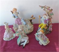 911 - LOT OF 5 LOVELY FIGURINES