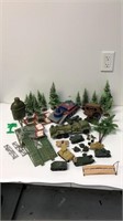 Lot of miniatures tanks and trees parts and