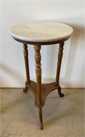 Marble Top Tri Foot Plant Stand