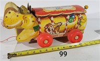 Fisher Price Wood Pull Toy Happy Hippo