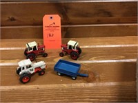 Case, IH, tractors, wagon 1/64 box lot