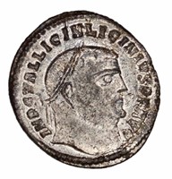 Silvered Licinius I IOVI CONSERVATORI Roman Coin