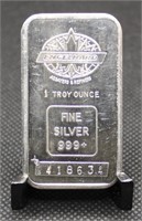 Vintage Engelhard 1 Troy Ounce 999 Silver Bar